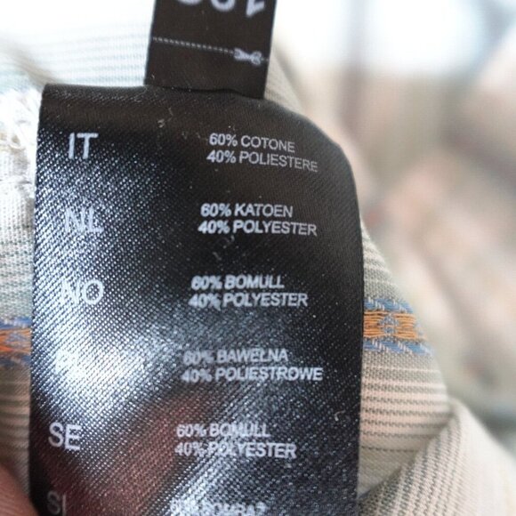 Kuhl Shirt Large Beige Striped Sleeve Cotton Blend Bohemian - Picture 8 of 11